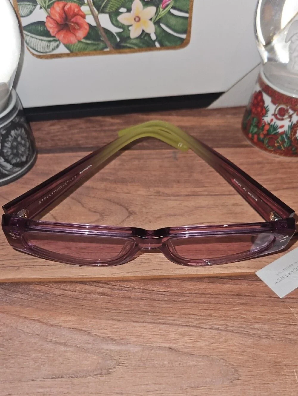 Stella McCartney Purple Slim Cat-Eye Sunglasses